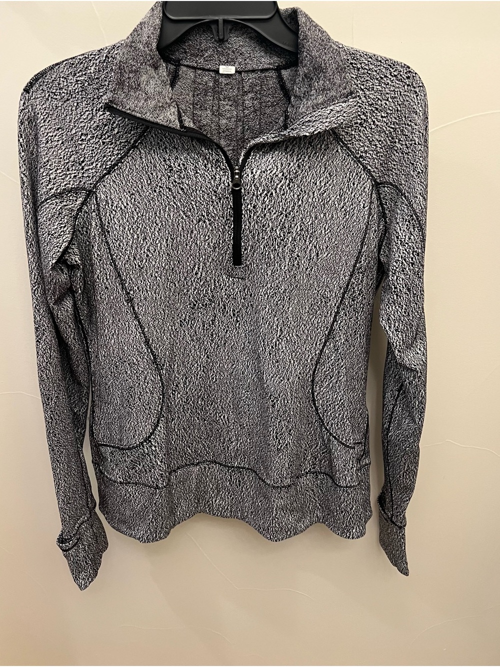 lululemon athletica Black & White Speckled Quarter-Zip Pullover
